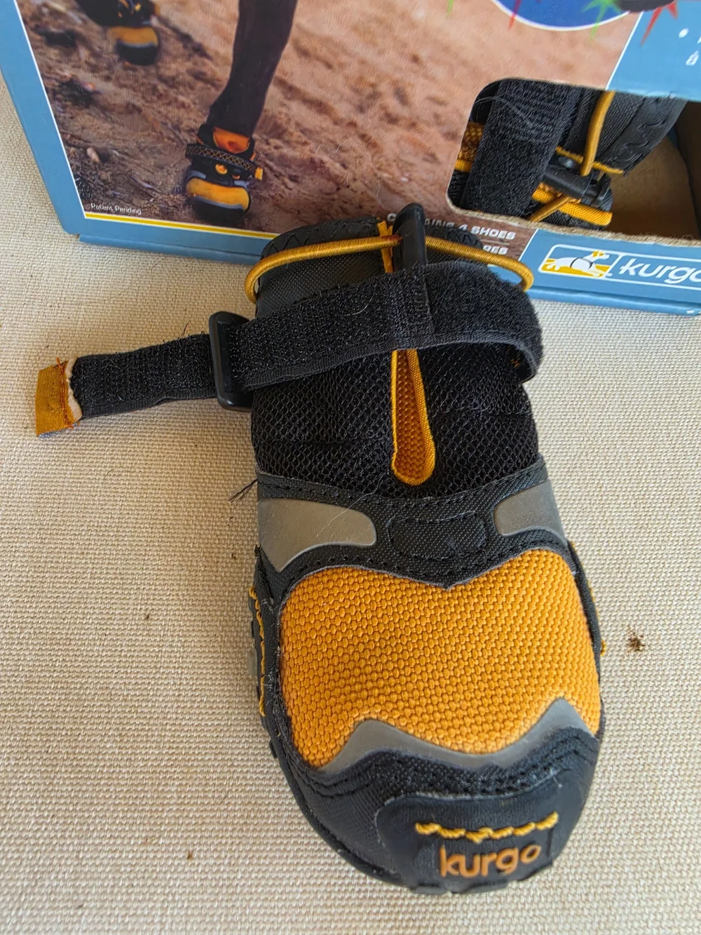 Kurgo Dog Shoes - Orange & Black Step N Strobe
